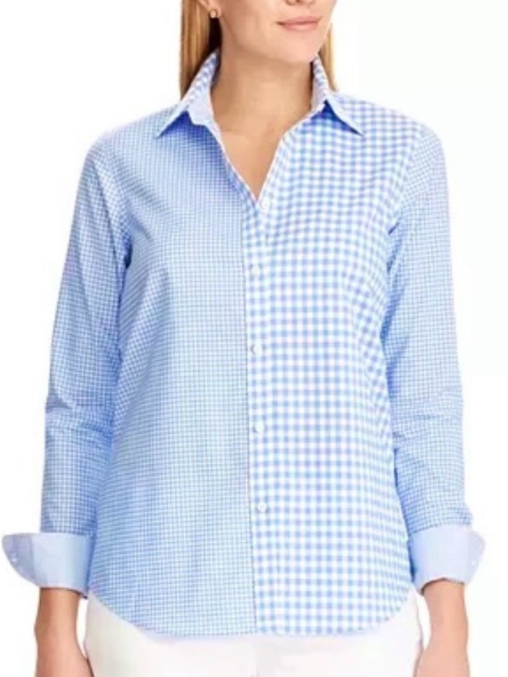 Chaps Mixed Gingham 🧺 Shirt No Iron